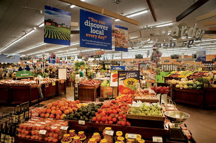 Produce marketed under "Georgia Grown" at a Kroger grocery store 