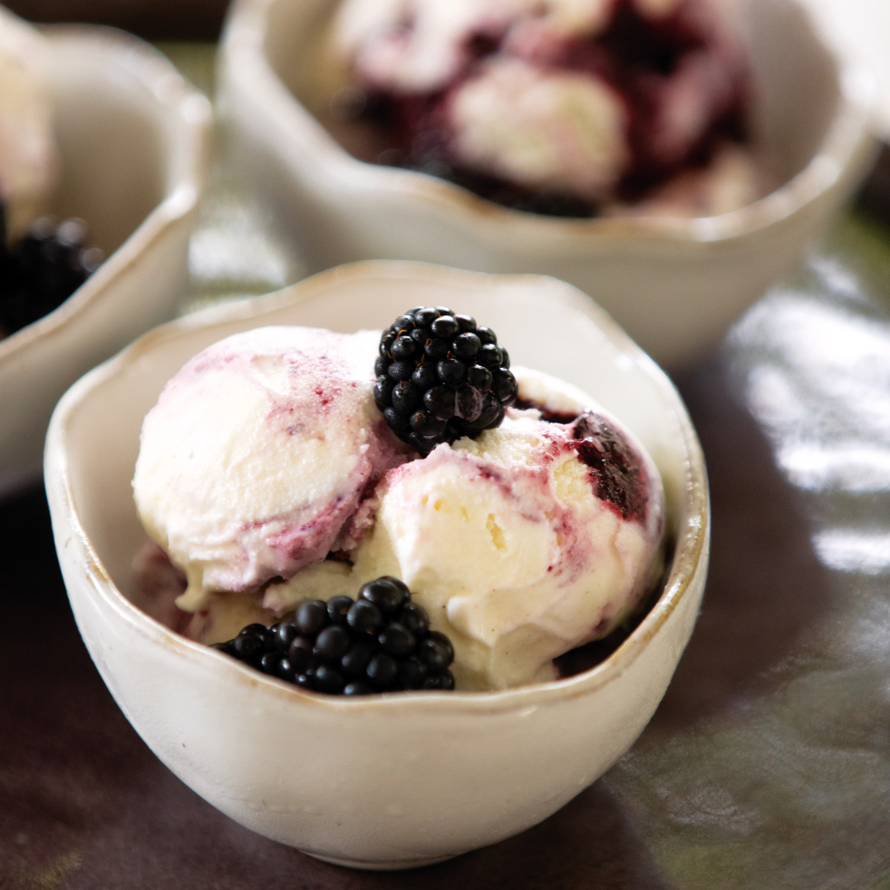 Balsamic Blackberry Ice Cream