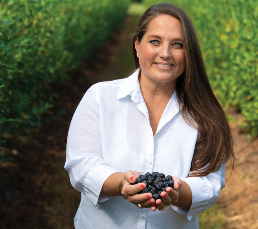Brittany Lee, vice president and farm manager of Florida Blue Farms, Inc.; Photo credit: Sarah Hedden Photography