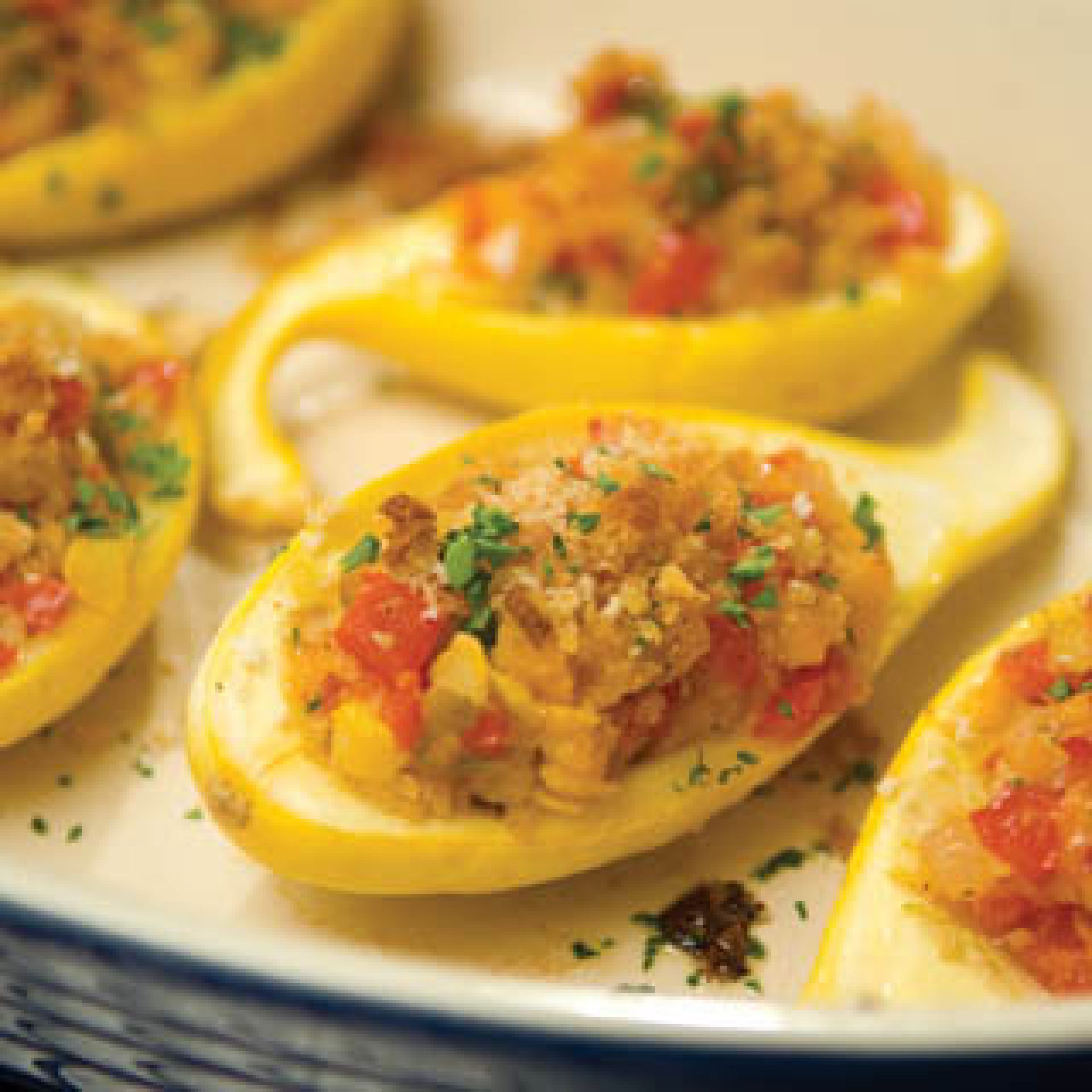 Garden-Stuffed Yellow Squash Recipe - Farm Flavor Recipe