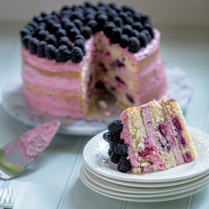 BlackberryAlmond UpsideDown Cake  Bake from Scratch