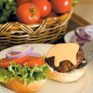 Beef Classic Burger with Beer Cheese Sauce recipe
