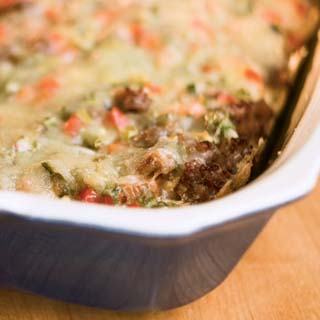 Spicy Sausage Red Pepper Egg Casserole