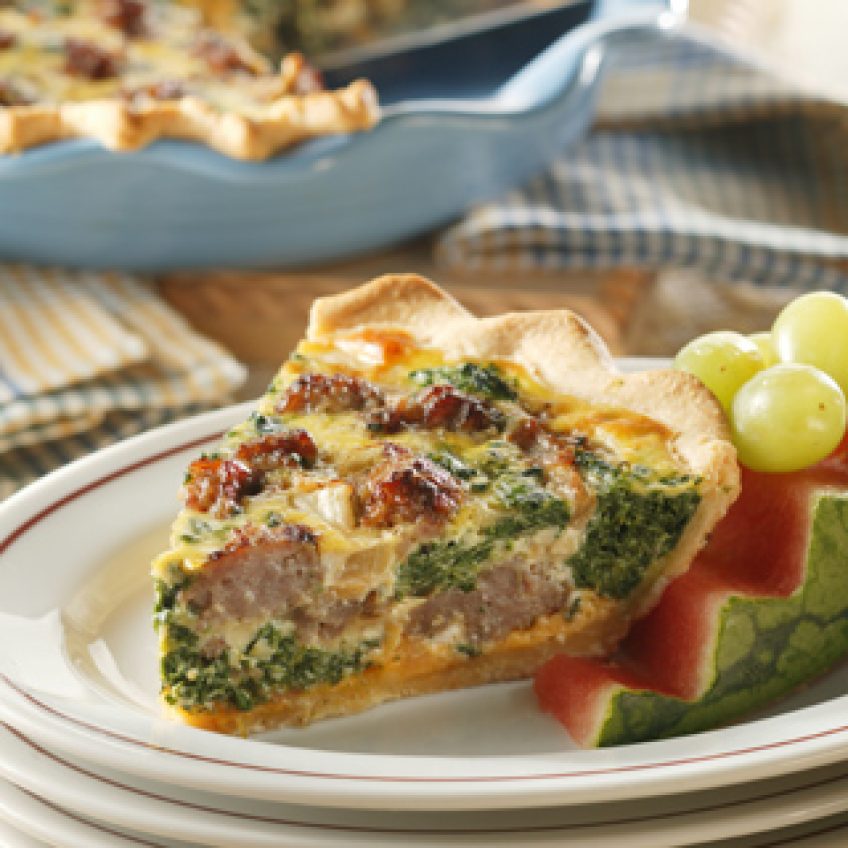 SausageSpinach Quiche Farm Flavor Recipe
