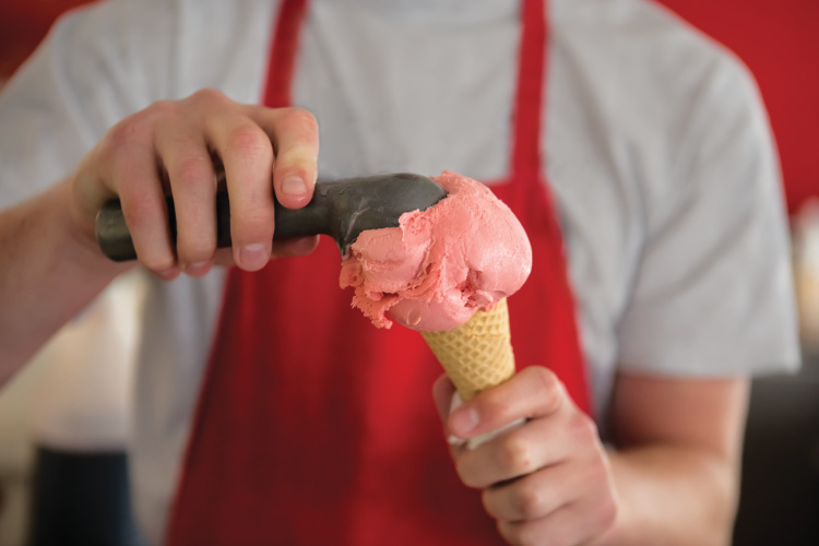 Ice cream cone scoop
