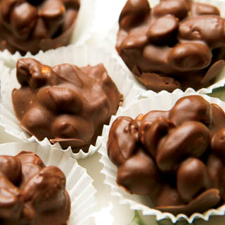 Double Chocolate Nut Clusters - Slow Cooker Candy Recipe