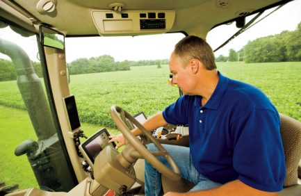 Chris Kummer's John Deer tractor with Agriculture Management Solutions