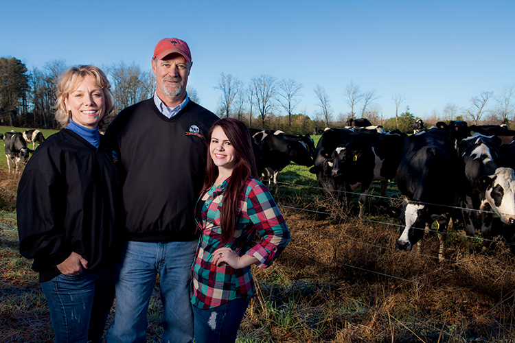 The Dorn family, Watson and Lisa and their daughter Courtney, operate Hickory Hill Milk