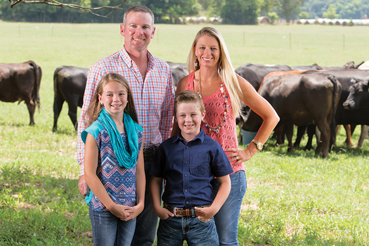 Kristy Arnold and her husband, Rob, work the family farm that has been in Kristy’s family for three generations. Together they raise cattle and row crops.