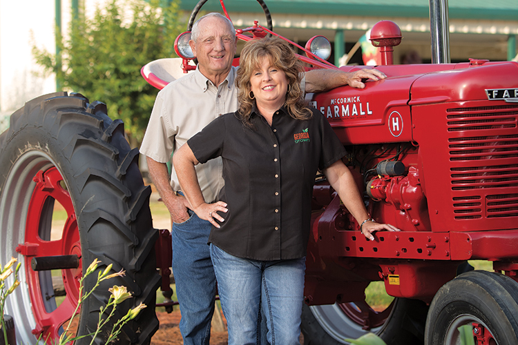 Sheila Rice and her father, Gerald Calhoun, run their family farm, Calhoun Produce.