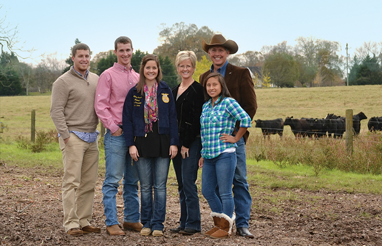 Abbey Gretsch, center, grew up on a Georgia farm and served as a National FFA officer.