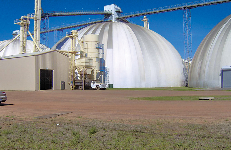 Tifton Quality Peanuts stores its harvested peanuts in domes.