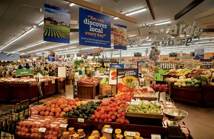 Produce marketed under "Georgia Grown" at a Kroger grocery store