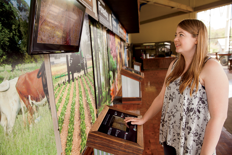 Interactive iPad exhibit at the Mississippi Agriculture & Museum.