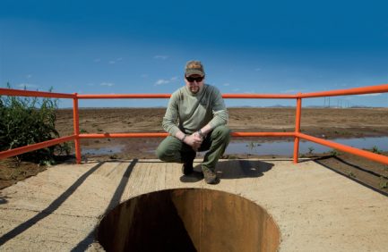Altus farmer Dan Robbins built a water intake structure to create ponds to irrigate his cotton crop.