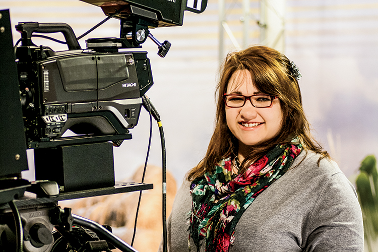 Alyssa Dye, of Alliance, Neb., works at the University of Nebraska – Lincoln’s Educational Media office, where she promotes the agriculture industry through video and radio production.