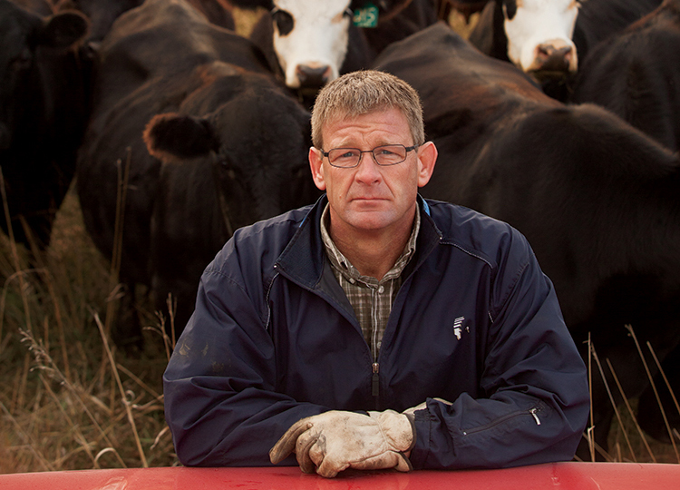 Todd Eggerling at his cattle farm, Nebraska
