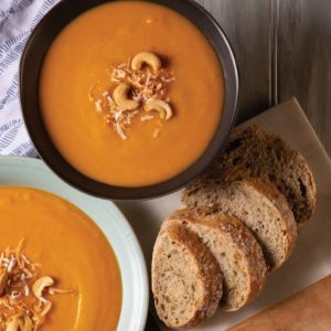 butternut squash and sweet potato curried soup