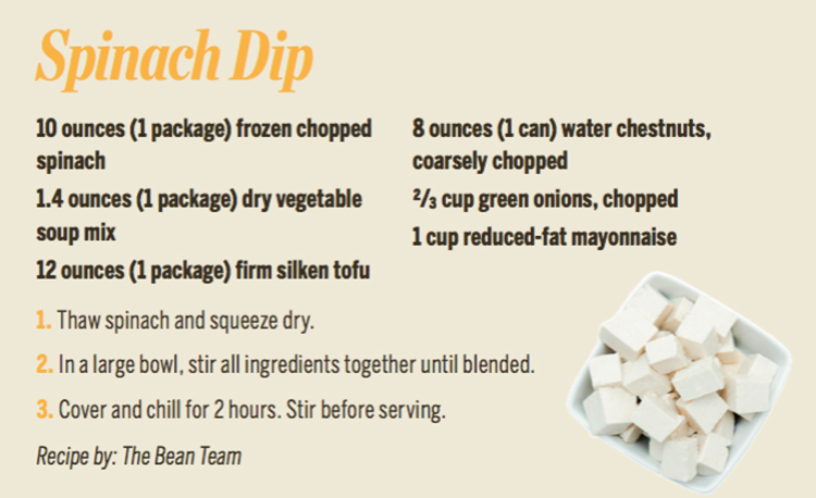 SOY SPINACH DIP RECIPE