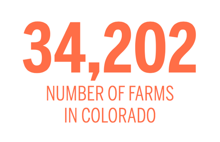 number of farms in colorado