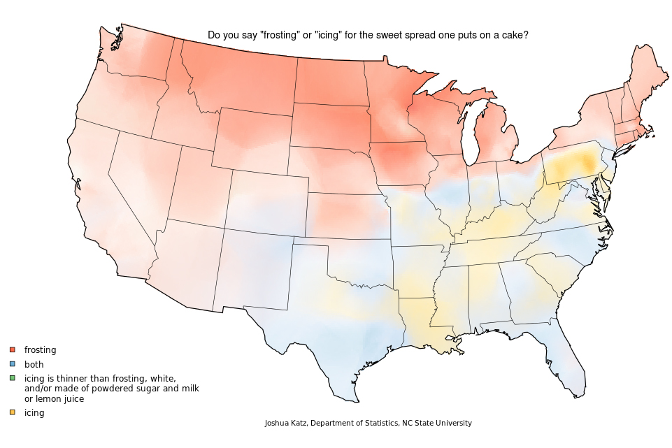 frosting icing dialect map