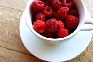 Healthy raspberries