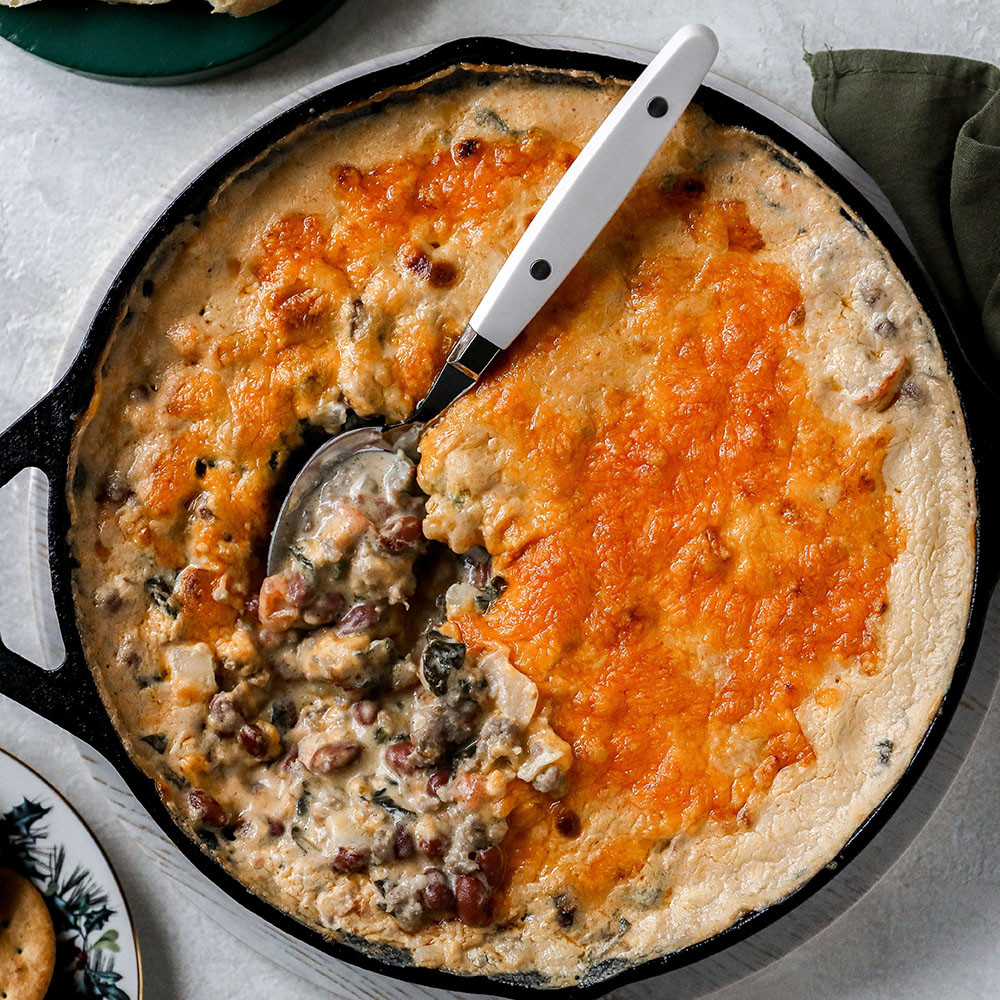 Can’t decide between queso and bean dip? Combine them into one irresistible appetizer with a Cajun-inspired Sausage Bean Dip made with andouille sausage and red beans.⁠
⁠
👉 Tap the link in our bio for the full recipe! 🔗⁠
⁠
📸: @jessiskitchen