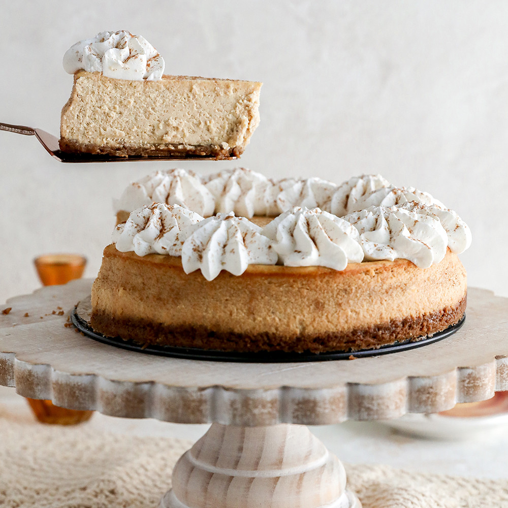 Tired of traditional pumpkin pie every fall? Whip up a creamy Butternut Squash Cheesecake instead. Made with pureed squash and warm spices like cinnamon, ginger and nutmeg, this decadent dessert is the perfect treat to finish off an autumn dinner party!⁠
⁠
Get the full recipe at the link in our bio.⁠
⁠
📸: @jessiskitchen