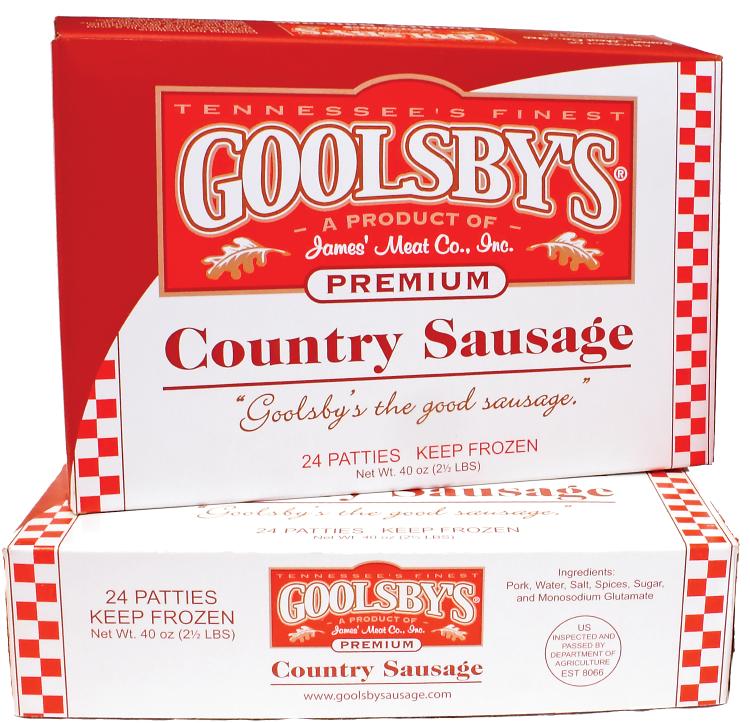 Goolsby Sausage is manufactured in Cookeville, Tennessee