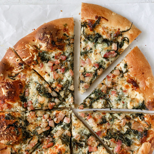Four Cheese Pancetta Pizza Recipe Farm Flavor Recipe