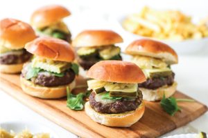 Beef Sliders with Caramelized Onion and Swiss