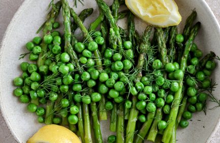 Lemony Asparagus and Pea Salad with Fresh Dill