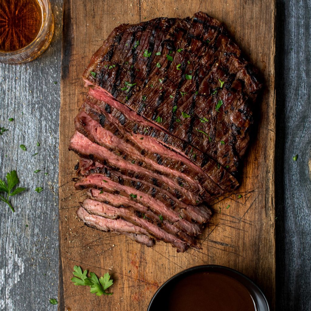 Grilled Bourbon and Brown Sugar Flank Steak Recipe Farm Flavor Recipe