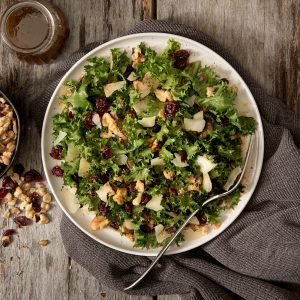 Warm Wilted Winter Greens with Honey-Balsamic Dressing