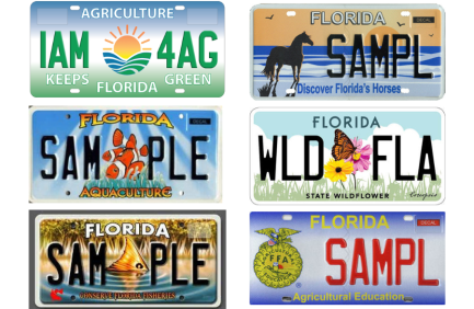 Collage of the ag license plates