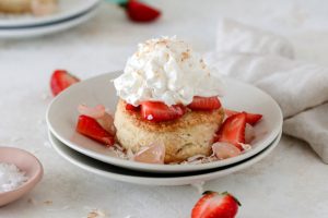 Strawberry-Lychee Shortcakes with Coconut Whipped Cream