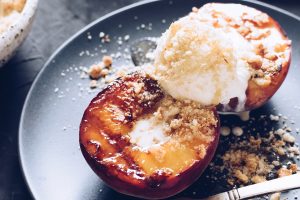 Grilled Peach Crumble; summer cobbler recipes