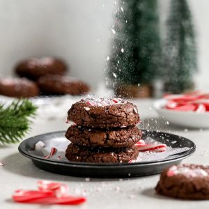 Fudgy Peppermint Brownie Cookies