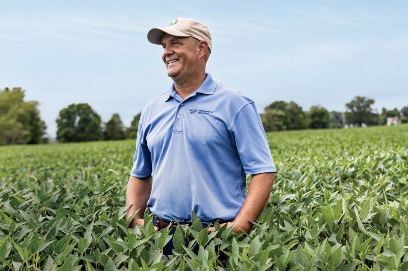 ODA director Brian Baldridge photographed on his family farm in Winchester OH.