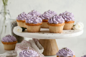 Lavender Cupcakes with Cream Cheese Frosting
