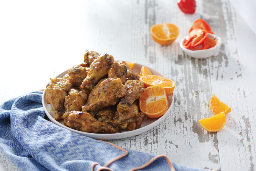 Tangerine and Habanero Baked Chicken Wings