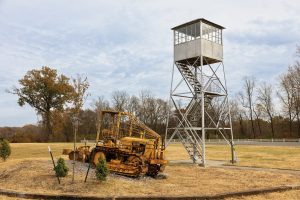 The museum is home to the firefighting bulldozer and the historic fire tower, which is filled with fire-spotting tools and used to teach about firefighting in the past.