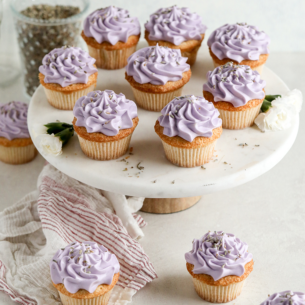 Lavender Cupcakes with Cream Cheese Frosting