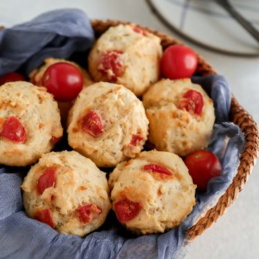 Savory Tomato Basil Muffins