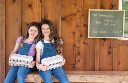 Celina and Eloise DeMaria’s family runs Fernandes Farmstead, which uses the LFPA program to provide protein-rich food to those in need.