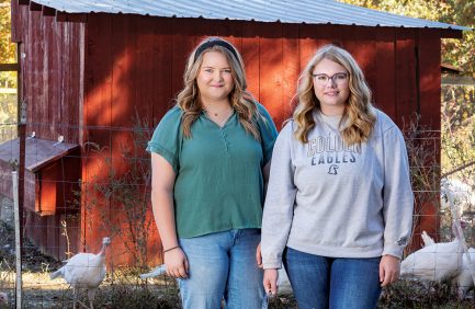 Students Maddie Hall and Sara Huling raise turkeys and pheasants at the Alvin C. York Agricultural Institute in Jamestown, Tennessee