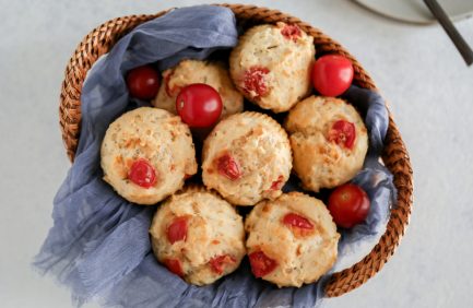 Savory Tomato Basil Muffins