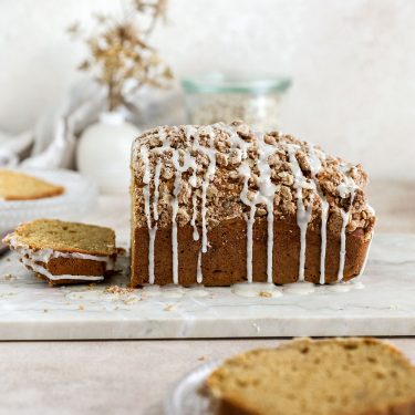 Pumpkin Coffee Cake with Maple Glaze