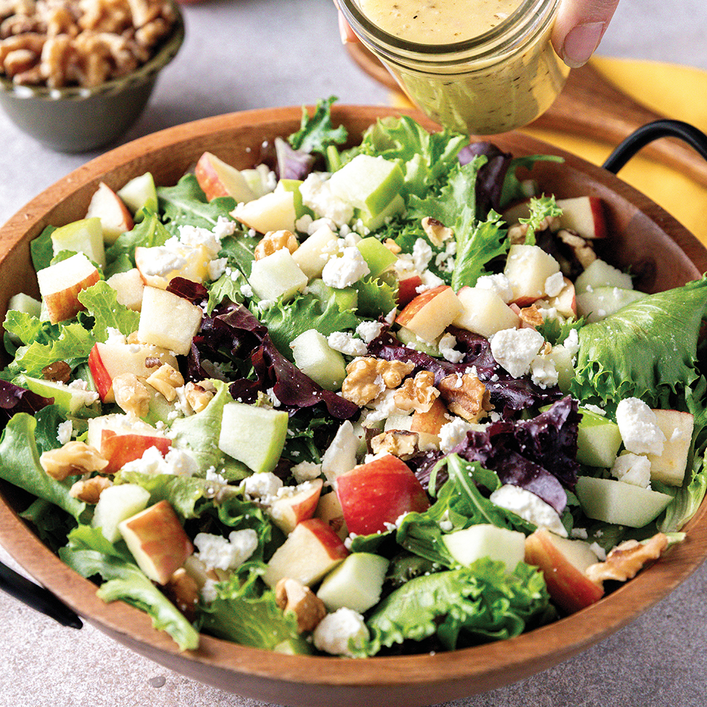 Double Apple, Feta and Walnut Salad