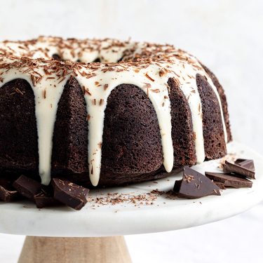 Dark Chocolate Zucchini Cake with Cream Cheese Icing